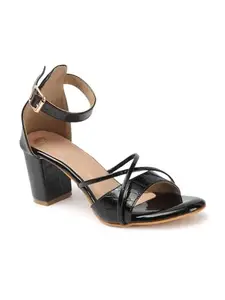 Carlton London Women Sandal,Black,UK-7
