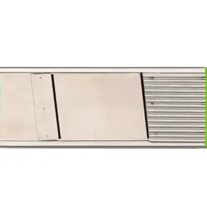 Mandoline Slicer with Stainless Steel Blade, Green Non-Slip Handle, Multi-Function Julienne, Grate, Shred Functions, 31x9x2 cm