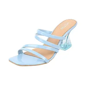 Metro Women Blue Chunky Heel Fashion Sandal UK/4 EU/37 (40-167)