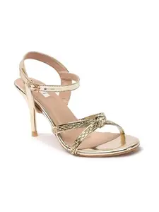 ELLE Women Sandal, Gold, UK-5