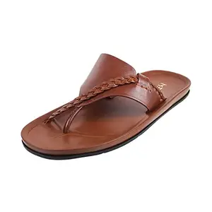 Metro Mens Leather Tan Slippers (Size (7 UK (41 EU))