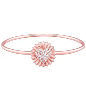GIVA 925 silver Rose Gold Heart In Harisen Bangle| Gifts for Women and Girls | With Certificate of Authenticity and 925 Stamp | 6 Months Warranty*