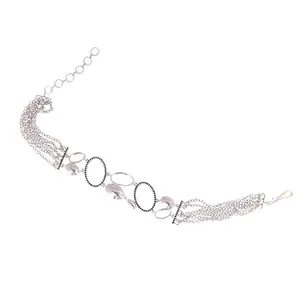 SIYA IMMITATION Women's Elegant Stainless Steel Hook & Tie Clasp Stylish Bracelet