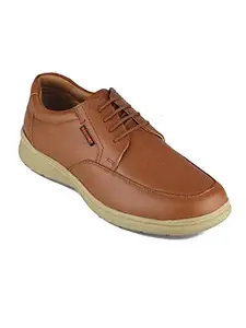 Red Chief Men's E.Tan Leather Derby Shoes - 7 UK