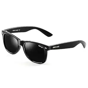 grey jack Square Sunglasses Polarized Lens, Classic and Retro Style, Driving and Fishing Eyewear for Men Women S1105