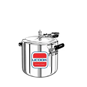 UCOOK Aluminium Inner Lid Non-Induction Pressure Cooker, 22 Litre, Silver price in India.