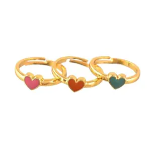 VOYLLA Valentine's Day Multi Hearts Stackable Rings|Gift For Her|Valentines Gift For Her|