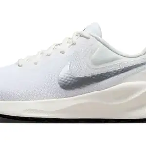 Nike Womens W Revolution Running Shoes 7-White Metallic Silver Sail Black-Fb2208-101-1.5Uk