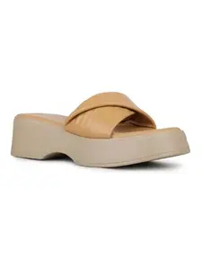 Inc.5 Womens Tan Casual Solid Round Toe Wedge Heels
