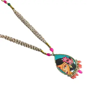 KHOJ.CITY Jewellery Kaatyayani Bohemian Multi Color Handmade & Hand Painted Necklaces for Girls & Women (KHJ-AMZ-NP-024)