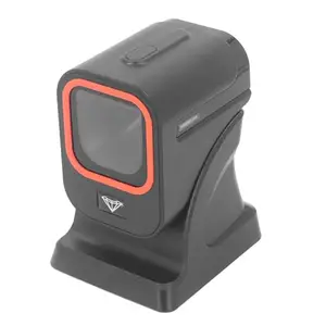 DAUERHAFT QR Code Scanner, Desktop Barcode Reader Good Compatibility CMOS Sensor 640x480 Automatic Detection Plug and Play High Precision for Bookstore Pharmacy