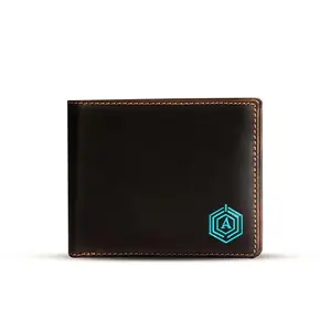 A ARISTA VAULT Arista Vault Brown Leather Men's Smart Wallet, iOS & Android Compatible Technology GPS Tracking RFID Selfie Button Splash Proof Leather | Brown