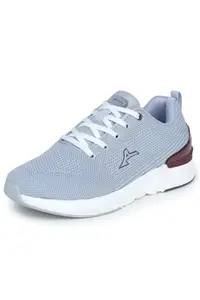 ABROS Mens ASGO2040 STOINIS-16 Sports Shoes L.Grey/Maroon 8 UK