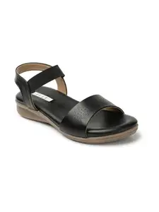 ELLE Women Sandal,Black,UK-4