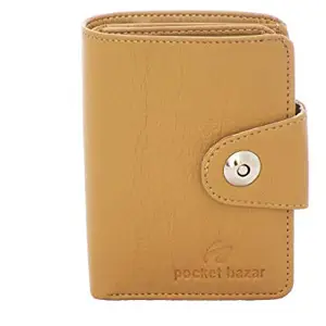pocket bazar Men Wallet Beige Artificial Leather Card Holder