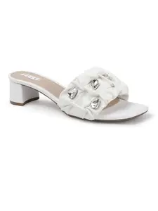 ELLE Women Fashion Sandal,White,UK-7