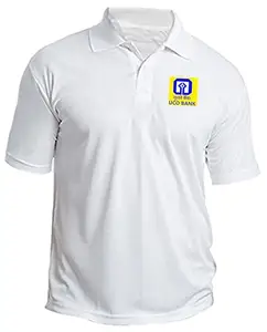 I AM ROMPER UCO Bank Logo Printed Polo/Collar Half Sleeve T-Shirt for UCO Bank Staff Employee Promotion T Shirt for Men and Women White