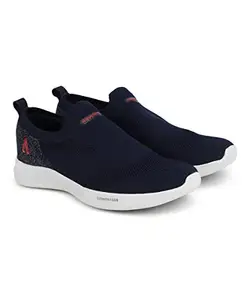 Aqualite Vegas-7 Casual Shoes for Men Stylish, Lightweight Mesh Shoes for Men | Breathable Mens Casual Shoes for Walking, Slip-On with Foam & PVC Sole Navy Blue Dark Grey Size-6
