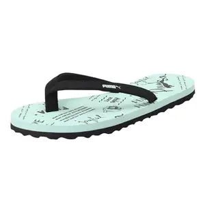 Puma Women's Ronni v4 GU Black-Mist Green Sandal-4 Kids UK (37480101)