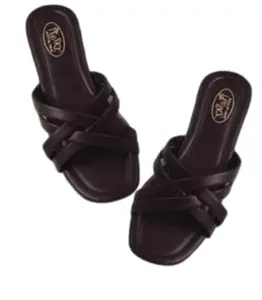 Girls Trendy Transparent Look Slippers with Chic Modern Design for the size of - 8 UK