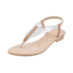 Metro Womens Synthetic Rose Gold Sandals (Size (3 UK (36 EU))
