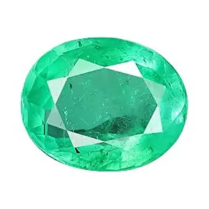 STONEFLEX 2.00 Ratti Natural AAA++ Quality Green Loose Gemstone Natural Certified Zambian Emerald/Panna Stone for Men and Women (Lab Approved)
