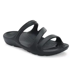 layasa new Attractive Lightweight casual Flip-flop slipper For Women/Girls (BLACK, 8)