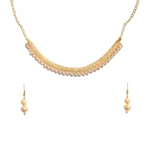 UniqueWants Gold Tone Kundan & Pearls Latest Golden Design Antique Necklace Set For Women 07
