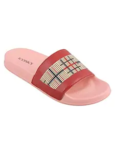ICONICS Women's Sliders, Red, 3