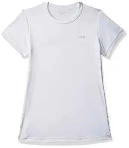 Nivia 2211XL1 Oxy Fitness Polyester Training T-Shirt, X-Large (White)