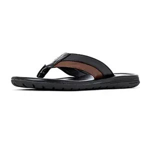 Khadim's Black Casual Flip Flops for Men (9466466)