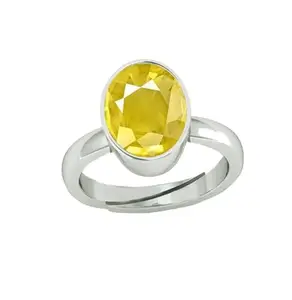 BARMUNDA gems 4.00 Ratti Yellow Sapphire Gemstone Certified Pukhraj Stone Lab Tested For Men And Women