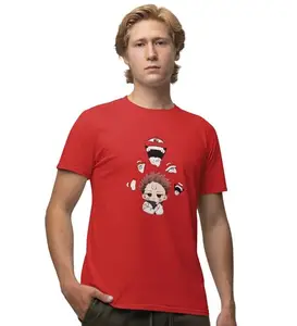 Danya Creation Sarcastic Itadori Cotton Printed RedTshirt for Mens and Boys