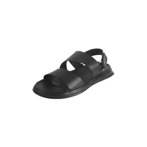 Mochi Men Black Faux Leather Comfort & Casual Sandal UK/7 EU/41 (18-849)