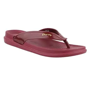 WELCOME PURE-101 Women's Slippers/FlipFlops Lightweight Super Flexible Arch Support Durable Anti Skid & Stylish Dailywear Slippers/FlipFlops for Women W-PURE-101-MRN_7