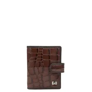 Da Milano Genuine Leather Brown Card Case (CA-0090F)