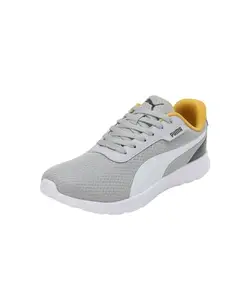 Puma Mens Razz Ash Gray-White-Yellow Sizzle Running Shoe - 9 UK (31042502)