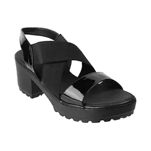 Walkway Womens Synthetic Black Sandals (Size (6 UK (39 EU))