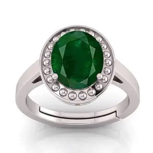 Panna Panchdhatu Ring - 7.25 Ratti Certified - Adjustable Ring - Panna Upratna Rashi Ratan - Panchdhatu Anguthi - Panna (Emerald) Gemstone Unisex panna020-1-ring-28