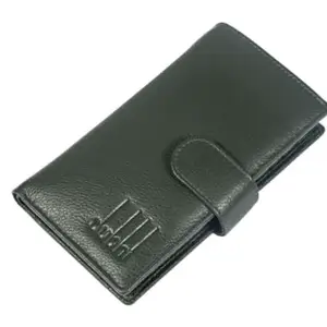 DUBHI Unisex Leather Hand Purse with Multiple Spacious Pockets Stylish Wallet for Men and Women with Elegant Design | Gift Option (Green)