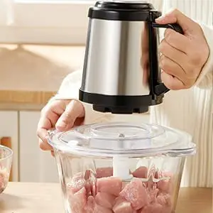 Matiko 3 Speeds Stainless Steel Electric Meat Grinders with Glass Bowl for Heavy Kitchen Food Chopper Keema Machine , Meat, Vegetables, Onion Slicer Garlic Slicer Dicer Food Processor (2L ,250W ) price in India.
