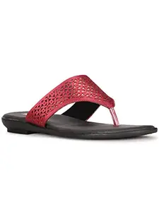 Bata Women's Slip-on Sandal - RED (5 UK) (5715438)