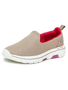 ABROS Women's Julia-N ASSL0120N Sports Shoes -Beige/Pink -7UK