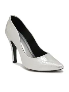 Flat n Heels Womens Silver Pumps FnH 3131-SIL