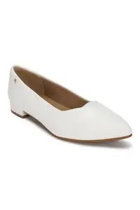 Allen Solly Women White Formal Ballerinas