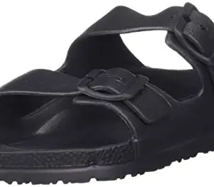 Carlton London Men's Fashion & Comfortable Flip-Flop-7 Kids UK (CL-D-M-104_Black)