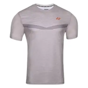 YONEX 2681 Easy3 Men's Round Neck T-Shirt – Silver Lining, Size M