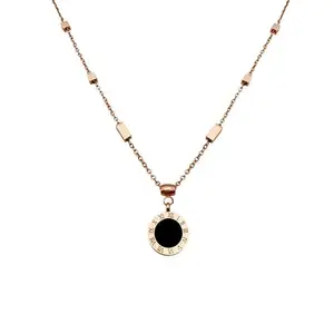 MYKI Stunning Roman Reversable Pendant Chain For Women & Girls (Rose Gold)