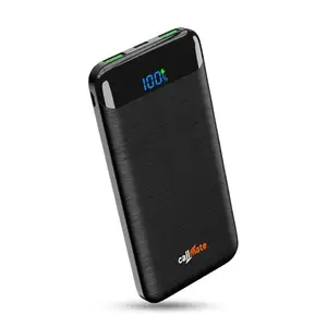 CALLMATE Chargemaster 100 Fast Charing 10000mAh Power Bank, 23W (2X QC3.0 USB Output & Type C PD), Power Delivery, Quick Charge for iPhone, Android & Other Devices (Lithium Polymer) (Black)
