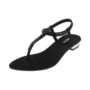Metro Womens Synthetic Black Sandals (Size (6 UK (39 EU))